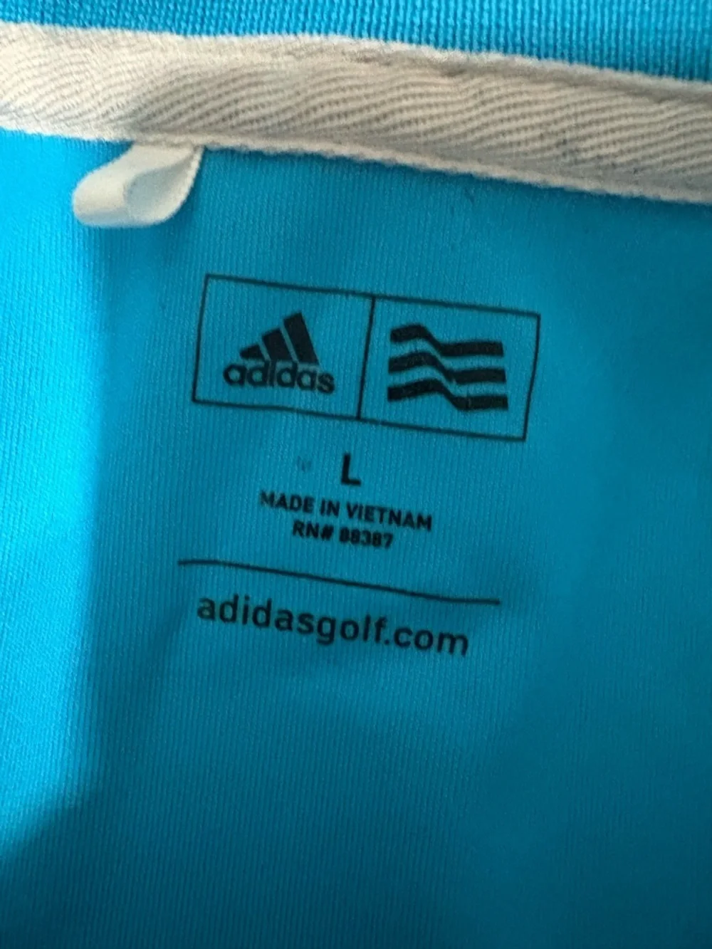 adidas Men's Bright Blue Athletic Polo with Contrast Trim